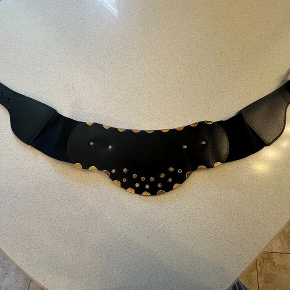 Versace Black Leather Medusa Women's Belt - Picture 6 of 7